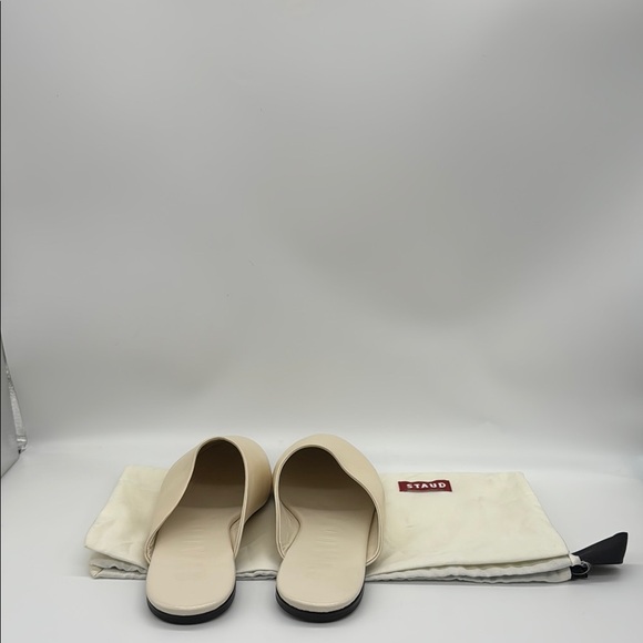 STAUD Abby Cream Leather Mule Slipper Women's Size 40 (US 10) New w/o Tags - Picture 3 of 4